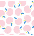 seamless pattern with pink apples vector image vector image
