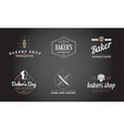 set of bakery pastry elements and bread icons can vector image