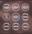 set of vintage emblems with thin lines vector image
