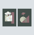 collection of abstract flower posters vector image