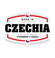 made in czechia label vector image vector image