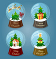 christmas snow balls vector image