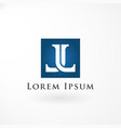 monogram design letter with combination letter jl vector image vector image