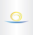 sun and sea tourism icon vector image