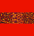 textures of lava magma and stones vector image