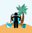 beach vacations vector image vector image