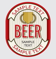 beer label vector image vector image