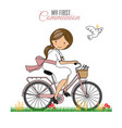 card my first communion vector image vector image