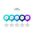 circle infographic elements template for timeline vector image vector image