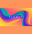 creative design poster with colorful liquid wave vector image
