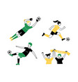 female soccer football player game match seamless vector image