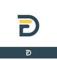 minimal elegant monogram art logo outstanding vector image