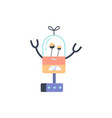 cute and funny robot character cartoon flat vector image