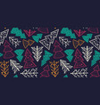 pattern wallpaper with christmas spruce new year vector image