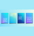 set blue gradient backgrounds with lines vector image vector image