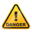 danger sign isolated on white background vector image