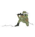 ainian soldier girl with weapon vector image