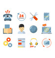 call center icon service 24h support help office vector image