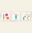 abstract art background with geometric shapes vector image