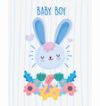 boy or girl gender reveal its a flower floral vector image