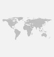 clean gray wave world map isolated on white backgr vector image vector image