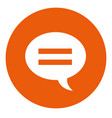 cloud chat round icon 1 vector image vector image