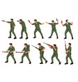 warriors men in set 01 vector image vector image