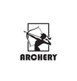 archering girl emblem vector image
