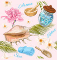 spa seamless pattern vector image vector image
