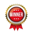 winner red badge vector image