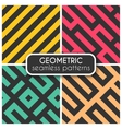 geometric seamless patterns vector image