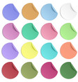 set of pastel color round paper sticker with edge vector image vector image
