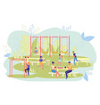 children have fun during break between classes vector image vector image