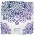 christmas snowflake mandala ornament vector image