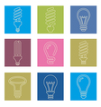 light bulbs bulb icon set vector image vector image
