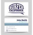 surf instructor template vector image