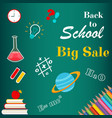 back to school sale background vector image