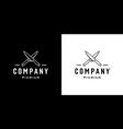 butcher knife logo design vector image vector image