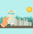 city navigation web banner flat vector image