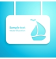 sail boat applique background vector image