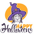 halloween greeting or invitation card with image vector image vector image