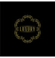 luxury logo calligraphic pattern elegant decor vector image vector image