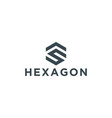 s as sa sf or fs hexagon logo vector image vector image