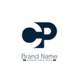 initial letter cp logo - minimal vector image