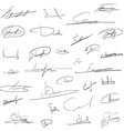 signatures stock vector image vector image