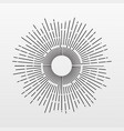 vintage sun rays isolated on background modern si vector image