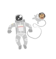 astronaut in space with dog vector image