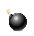 black bomb isolated vector image vector image