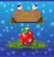 christmas greeting background vector image