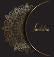 decorative mandala design invitation vector image vector image
